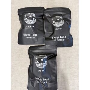 Sweet Sleep Mouth Tape 30 Pieces Per Pack Lot of 3 90 Day Supply Nasal Breathing